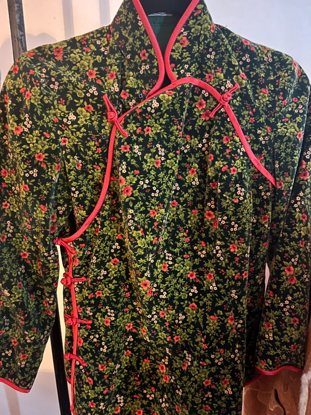 Vintage 50's Womens' Chinese Wrap Jacket Velvet